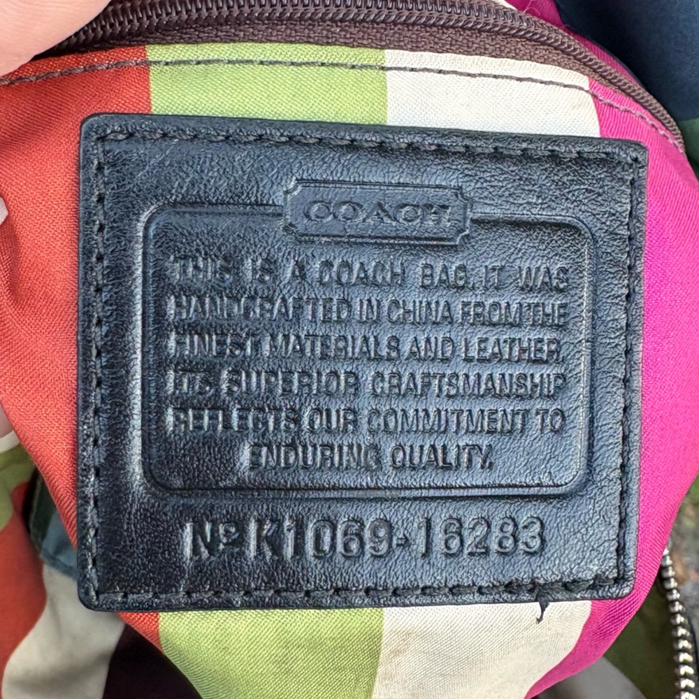 Coach Poppy Legacy Leather Satchel Bag - Picture 11 of 11